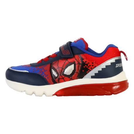 Baskets basses à scratch Navy rouge 2 - vertbaudet enfant 