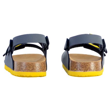 Mules en cuir  à scratch Bleu marine+Noir 4 - vertbaudet enfant 