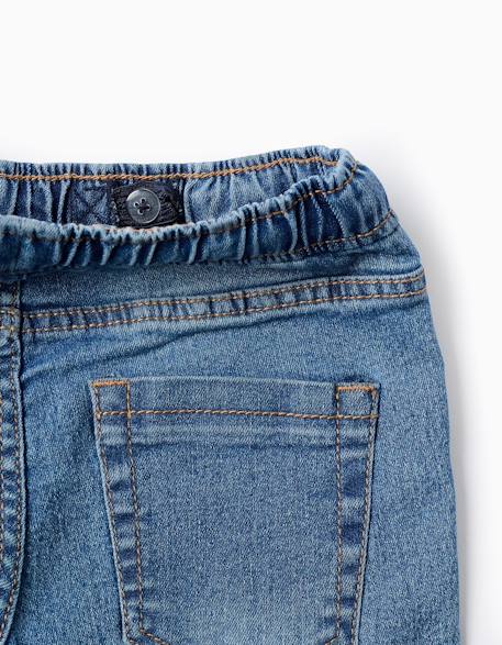 Jean jogger slim fit Bleu+Bleu foncé 3 - vertbaudet enfant 