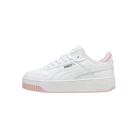Baskets basses à lacets fille Blanc+Blanc mauve mist 8 - vertbaudet enfant 