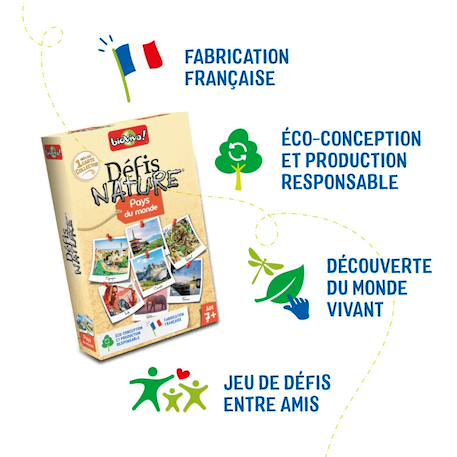 Jeu de cartes défis nature - pays du monde - fabriqué en france MULTICOLORE 6 - vertbaudet enfant 