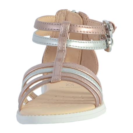 Sandales  vernis  à brides Blanc rose claire+Noir platinium+Rose 16 - vertbaudet enfant 