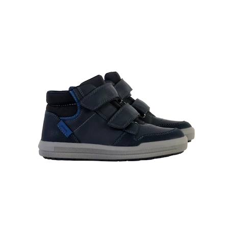 Baskets montantes  à scratch Marine avio+Noir royal 3 - vertbaudet enfant 
