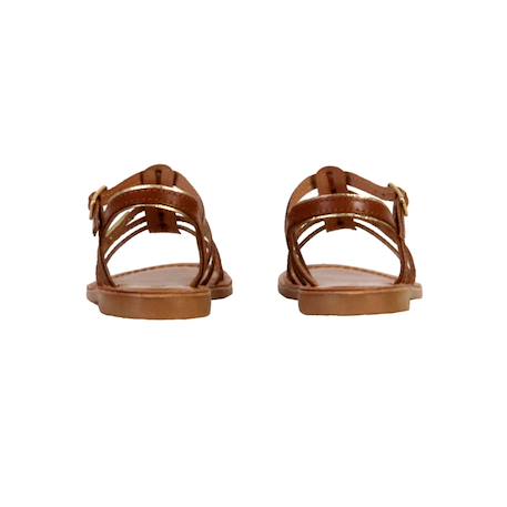 Sandales en cuir  à brides Marine+Tan 10 - vertbaudet enfant 