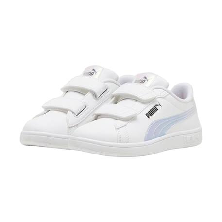 Baskets basses  à scratch Blanc mauve mist 3 - vertbaudet enfant 