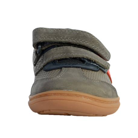 Baskets basses à scratch Grey leather 4 - vertbaudet enfant 