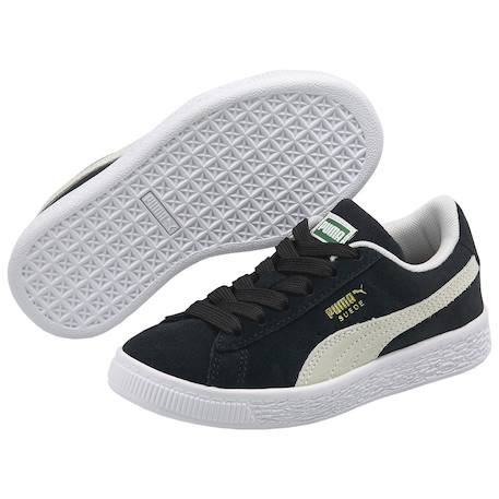 Baskets basses  à lacets  velours Noir blanc 6 - vertbaudet enfant 