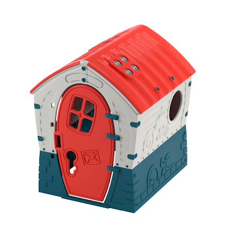 Maisonnette cabane twilight plastique Rouge - blanc - bleu 1 - vertbaudet enfant 