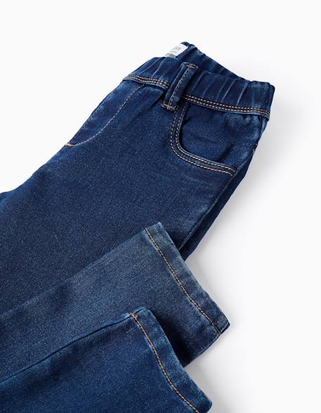 Jegging en denim à taille réglable Bleu+Bleu clair+Bleu foncé 12 - vertbaudet enfant 