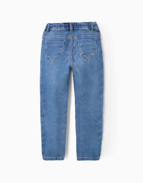 Jegging en denim à taille réglable Bleu+Bleu clair+Bleu foncé 2 - vertbaudet enfant 