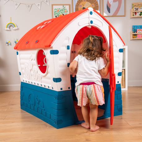 Maisonnette cabane twilight plastique Rouge - blanc - bleu 3 - vertbaudet enfant 