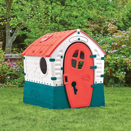 Maisonnette cabane twilight plastique Rouge - blanc - bleu 4 - vertbaudet enfant 