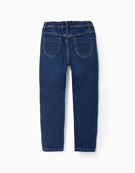 Jegging en denim à taille réglable Bleu+Bleu clair+Bleu foncé 10 - vertbaudet enfant 
