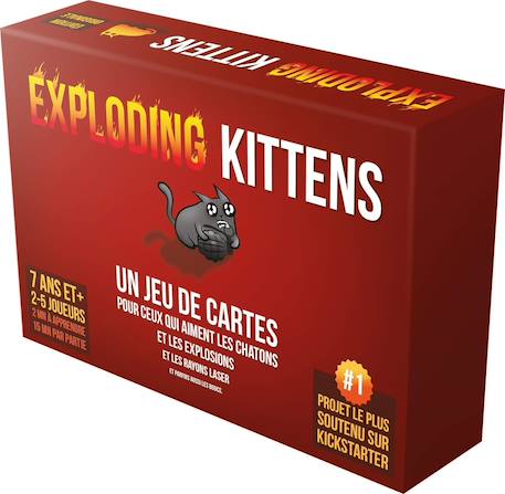 Exploding kittens Jeu de Cartes d'Ambiance Hilarant MULTICOLORE 3 - vertbaudet enfant 