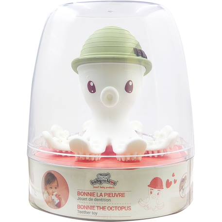 Bonnie la pieuvre de dentition beige taupe Kaki 2 - vertbaudet enfant 