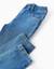Jegging en denim à taille réglable Bleu+Bleu clair+Bleu foncé 4 - vertbaudet enfant 