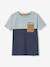 T-shirt garçon coloblock manches courtes ardoise+menthe+orange+vert anglais 6 - vertbaudet enfant 