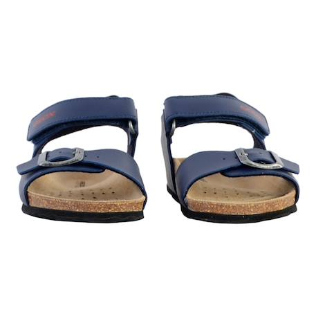 Sandales en cuir  à scratch Gris foncé+Kaki+Marine+Marine rouge+Navy orange sombre 17 - vertbaudet enfant 