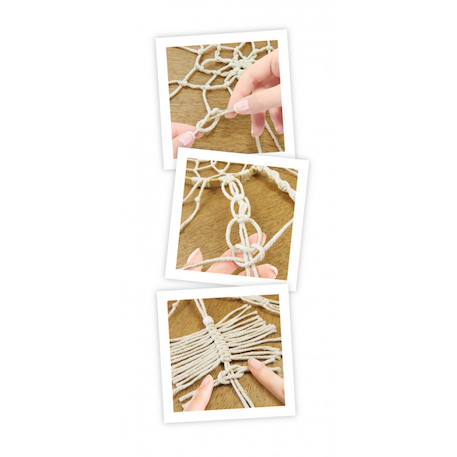Kit créatif - attrape-rêves macramé Rose 4 - vertbaudet enfant 