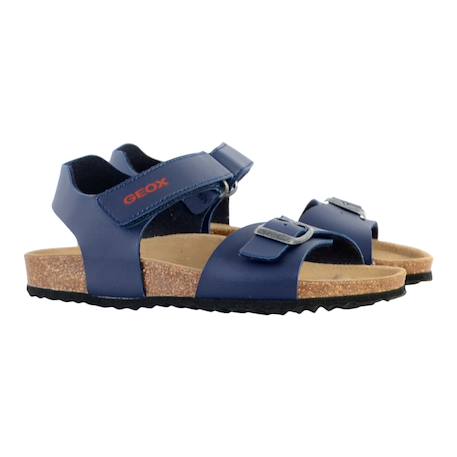 Sandales en cuir  à scratch Gris foncé+Kaki+Marine+Marine rouge+Navy orange sombre 15 - vertbaudet enfant 