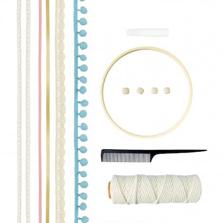 Kit créatif - attrape-rêves macramé Rose 2 - vertbaudet enfant 