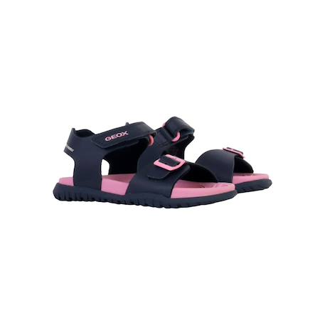 Sandales  à scratch Navy fuchsia+Rose sombre lilac clair 3 - vertbaudet enfant 