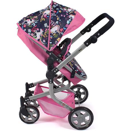 Poussette combinée 2 en 1 mika licorne pour poupée Rose 6 - vertbaudet enfant 