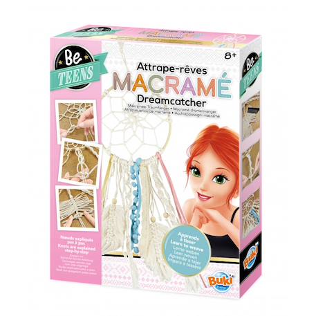 Kit créatif - attrape-rêves macramé Rose 1 - vertbaudet enfant 