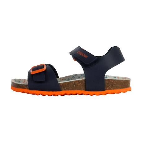 Sandales en cuir  à scratch Gris foncé+Kaki+Marine+Marine rouge+Navy orange sombre 25 - vertbaudet enfant 