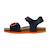 Sandales en cuir  à scratch Gris foncé+Kaki+Marine+Marine rouge+Navy orange sombre 25 - vertbaudet enfant 