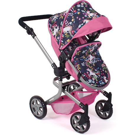 Poussette combinée 2 en 1 mika licorne pour poupée Rose 4 - vertbaudet enfant 