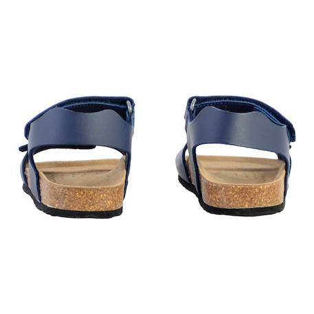 Sandales en cuir  à scratch Gris foncé+Kaki+Marine+Marine rouge+Navy orange sombre 16 - vertbaudet enfant 