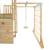 Aire jeux double plateforme santoline bois fsc® Marron - bleu - vert 4 - vertbaudet enfant 