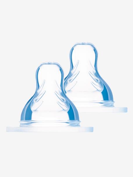 Lot de 2 tétines anatomiques , 4 débits au choix transparent 1 - vertbaudet enfant 
