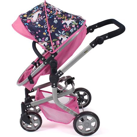Poussette combinée 2 en 1 mika licorne pour poupée Rose 5 - vertbaudet enfant 