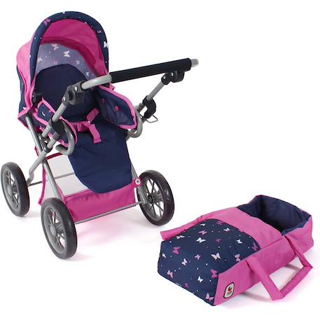 Poussette combinée leni papillon pour poupée Multicolore 4 - vertbaudet enfant 