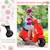 Scooter moto électrique enfant vespa 6v musique mp3 port usb klaxon phare feu ar Rouge 2 - vertbaudet enfant 