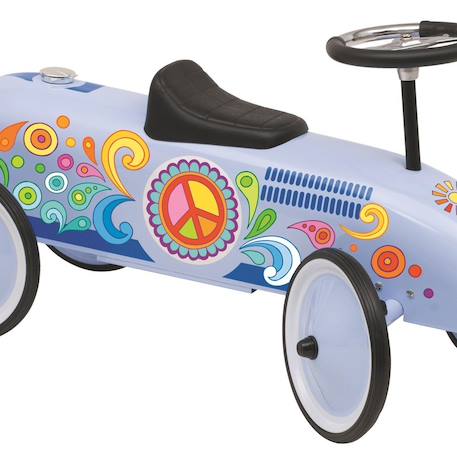 Porteur voiture bleu peace and love Bleu 2 - vertbaudet enfant 