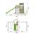 Aire de jeux xxl double plateforme tilleul bois fsc® Marron - bleu - vert 4 - vertbaudet enfant 