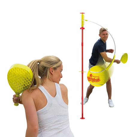 Jeu de balle swingball classic métal Rouge - jaune 1 - vertbaudet enfant 