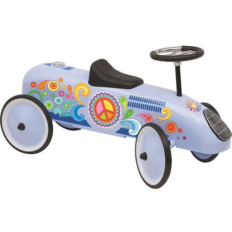 Porteur voiture bleu peace and love Bleu 1 - vertbaudet enfant 