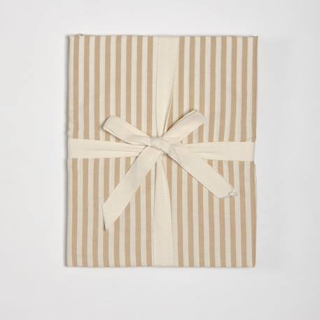 Drap housse bébé percale de coton bio rayé Rayé ambre+Rayé lin+Rayé peach+Rayé tilleul 6 - vertbaudet enfant 