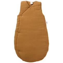 Linge de maison et décoration-Linge de lit bébé-Gigoteuse-Gigoteuse forme kimono double gaze havane (0-6 mois)
