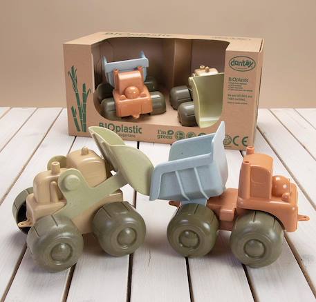 Véhicules de construction en bioplastique Vert 3 - vertbaudet enfant 