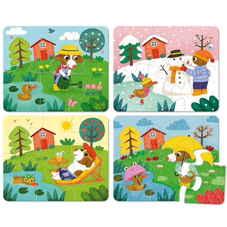 Puzzles des 4 saisons Orange 2 - vertbaudet enfant 