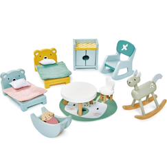 Mobilier pour maison de poupée chambre en bois  - vertbaudet enfant