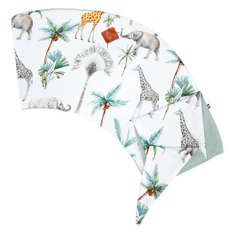 Housse pour coussin de maternité et d'allaitement safari Safari, vert, gris, blanc 1 - vertbaudet enfant 