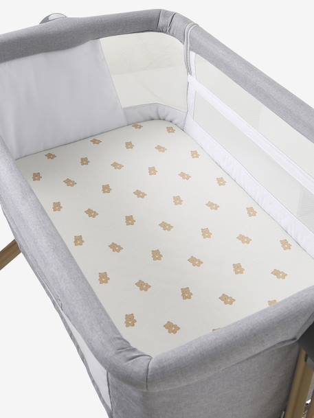 Lot de 2 housses pour berceau et cododo en coton bio* blanc+marine/écru+Oies+Teddy 20 - vertbaudet enfant 