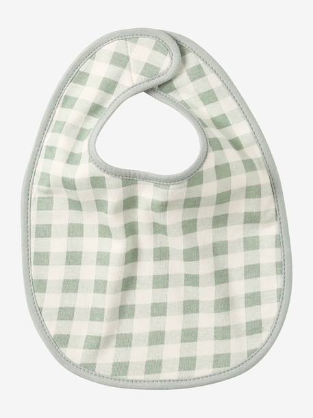 Lot 7 bavoirs naissance en coton bio* Hérisson+Oies+Tanzanie+vert d'eau 13 - vertbaudet enfant 