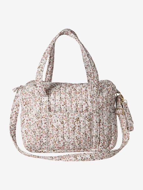 Sac à langer en gaze de coton JOIOSA beige imprimé+bleu nuit+bronze+écru 22 - vertbaudet enfant 